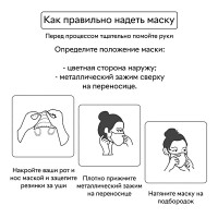 миниатюра для товара: М17032 Маска-пов'язка для обличчя (50шт/уп.) MC-03